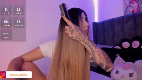 Snapshot of alicewoodville chatting on 02.13.25 Alice online show from 02.13.25