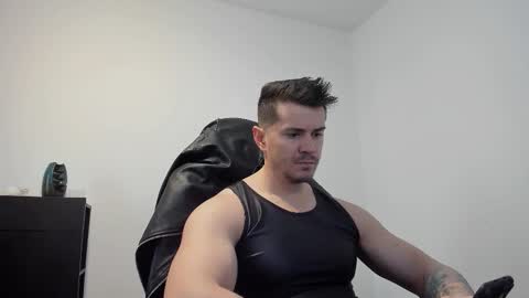 Snapshot of alphagodleatherking92 chatting on 10.21.25 LeatherMaster online show from 10.21.25