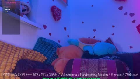 Snapshot of annahaunter chatting on 02.15.25 Alice online show from 02.15.25