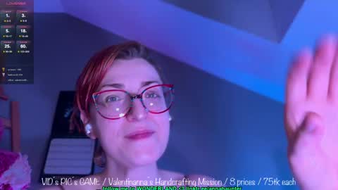Snapshot of annahaunter chatting on 02.28.25 Alice online show from 02.28.25