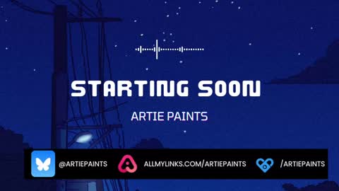 Artie Paints online show from 01.03.25