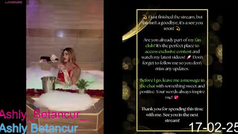 Snapshot of ashlybetancurxxx chatting on 02.17.25 Ashly Betancur online show from 02.17.25