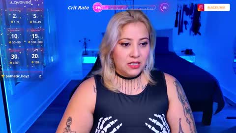 Snapshot of blackwidowj chatting on 11.12.25 Johana S online show from 11.12.25