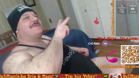 Snapshot of bullmusclejoe chatting on 12.12.24 BullMuscleJoe online show from 12.12.24