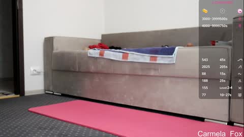 Snapshot of carmela_fox chatting on 10.12.25 Carmela online show from 10.12.25