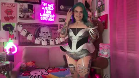 Snapshot of cherryb0mbb0mb chatting on 10.26.25 CherryBombBomb online show from 10.26.25