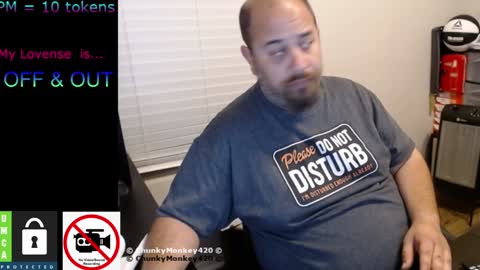 Snapshot of chunkymonkey420 chatting on 02.04.25 Spencer Smokey Bear online show from 02.04.25