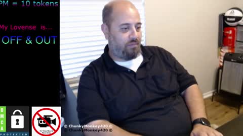 Snapshot of chunkymonkey420 chatting on 02.05.25 Spencer Smokey Bear online show from 02.05.25