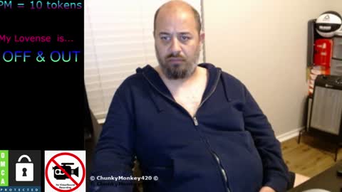 Snapshot of chunkymonkey420 chatting on 02.06.25 Spencer Smokey Bear online show from 02.06.25