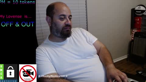 Snapshot of chunkymonkey420 chatting on 02.08.25 Spencer Smokey Bear online show from 02.08.25