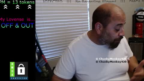 Snapshot of chunkymonkey420 chatting on 03.04.25 Spencer Smokey Bear online show from 03.04.25