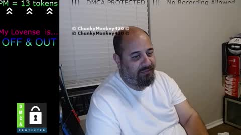 Snapshot of chunkymonkey420 chatting on 03.05.25 Spencer Smokey Bear online show from 03.05.25