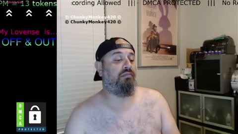Snapshot of chunkymonkey420 chatting on 03.30.26 Spencer Smokey Bear online show from 03.30.26