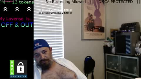 Snapshot of chunkymonkey420 chatting on 04.03.26 Spencer Smokey Bear online show from 04.03.26