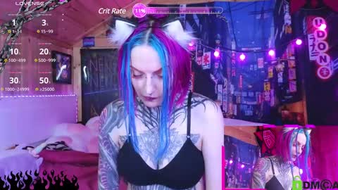 Snapshot of cybernekko chatting on 02.15.25 Neko online show from 02.15.25