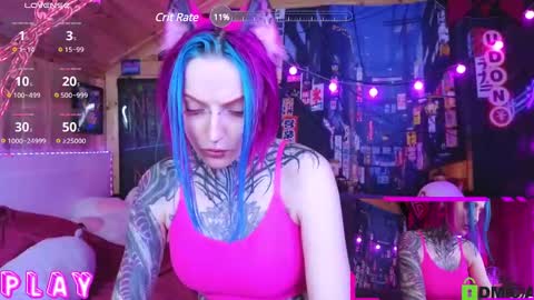 Snapshot of cybernekko chatting on 02.16.25 Neko online show from 02.16.25