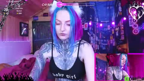 Snapshot of cybernekko chatting on 02.19.25 Neko online show from 02.19.25