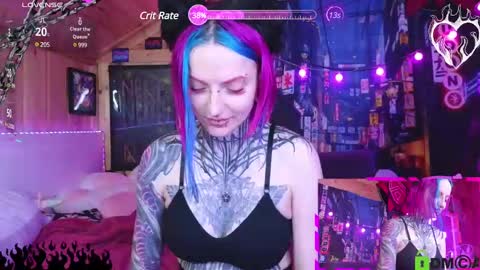 Snapshot of cybernekko chatting on 02.22.25 Neko online show from 02.22.25