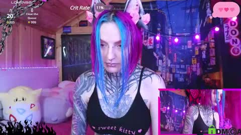 Snapshot of cybernekko chatting on 02.26.25 Neko online show from 02.26.25