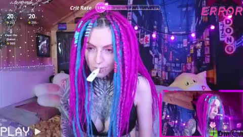 Snapshot of cybernekko chatting on 09.20.25 Neko online show from 09.20.25