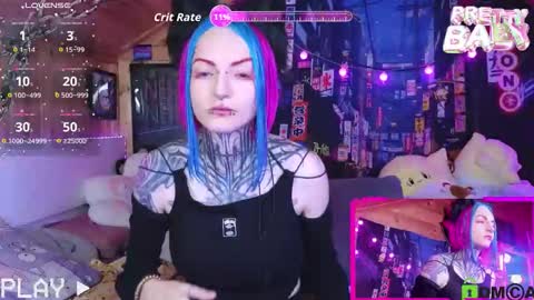 Snapshot of cybernekko chatting on 10.19.25 Neko online show from 10.19.25