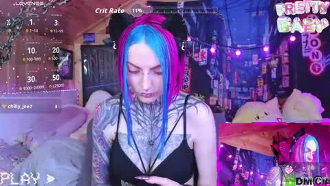 Snapshot of cybernekko chatting on 10.23.25 Neko online show from 10.23.25