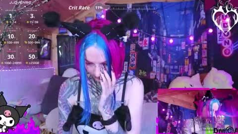 Snapshot of cybernekko chatting on 10.25.25 Neko online show from 10.25.25