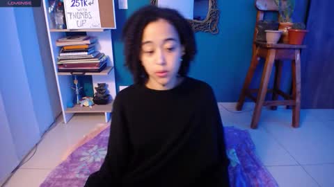 Snapshot of ela_0 chatting on 10.28.25 Ela Help me reach 100 thumbs up online show from 10.28.25