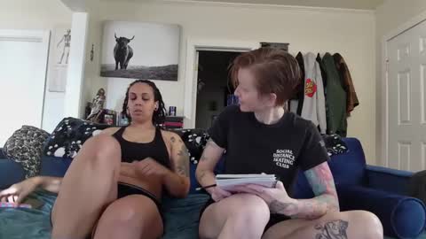Snapshot of enby_dykes chatting on 12.03.24 Cedar redhead and River brunette online show from 12.03.24