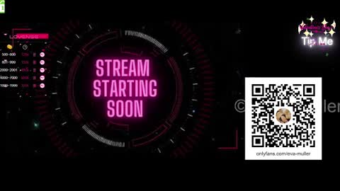 Snapshot of eva69muller chatting on 02.14.25 Eva next show 8pm CEST AMST online show from 02.14.25