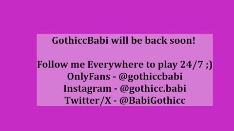 Snapshot of gothicc_babi chatting on 12.31.24 Gothicc Babi online show from 12.31.24