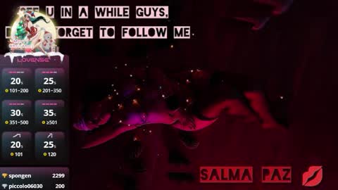 Snapshot of hairyandsexysalma chatting on 12.22.24 SALMA online show from 12.22.24