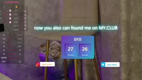 Snapshot of jane_meys chatting on 01.26.25 your kitty JANE roawww online show from 01.26.25