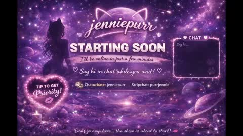 Snapshot of jenniepurr chatting on 06.08.26 Jennie online show from 06.08.26