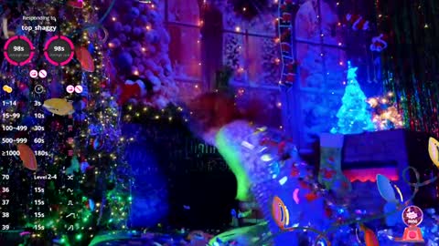 Snapshot of jiglipuf chatting on 12.21.24 online show from 12.21.24