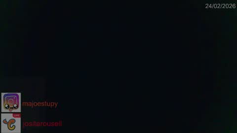 Snapshot of jositarousell chatting on 02.26.26 Josita rousell INSTAGRAM majoestupy online show from 02.26.26