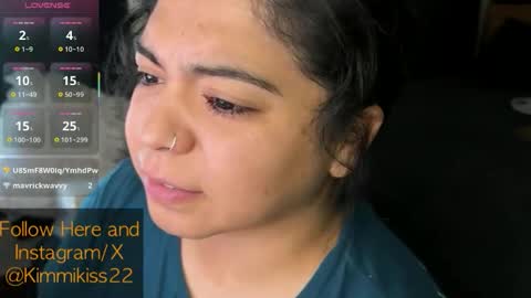 Snapshot of kimmiakiss22 chatting on 10.31.25 Kimmi online show from 10.31.25