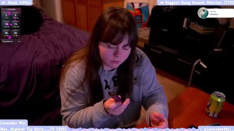 Snapshot of lavendermei chatting on 11.12.25 LavenderMei online show from 11.12.25