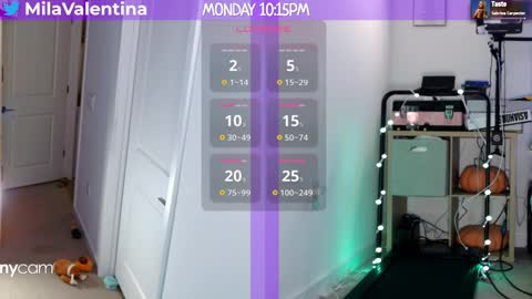 Snapshot of milavalentinax chatting on 01.28.25 Mila Valentina online show from 01.28.25