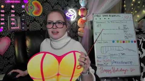 Snapshot of pawggoddess778 chatting on 12.25.24 ArtsyHeartsyy online show from 12.25.24