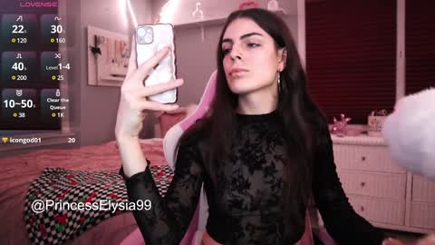 Snapshot of princesselysia99 chatting on 01.18.25 Princess Elysia online show from 01.18.25