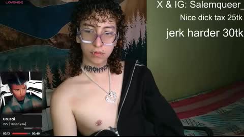 Snapshot of salemqueer_ chatting on 11.30.25 Sam online show from 11.30.25