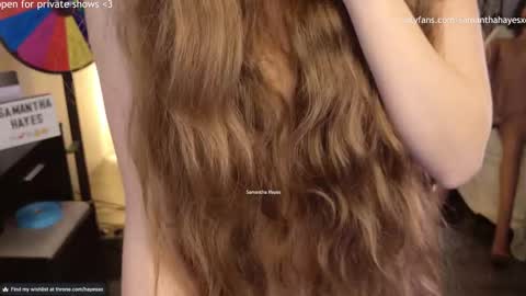 Snapshot of samanthahayesxoxo chatting on 12.10.24 The Real Samantha Hayes haha online show from 12.10.24