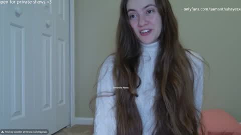 Snapshot of samanthahayesxoxo chatting on 12.24.24 The Real Samantha Hayes haha online show from 12.24.24