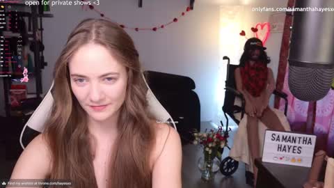 Snapshot of samanthahayesxoxo chatting on 01.29.25 The Real Samantha Hayes haha online show from 01.29.25