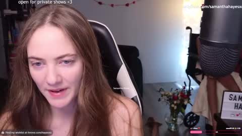 Snapshot of samanthahayesxoxo chatting on 01.30.25 The Real Samantha Hayes haha online show from 01.30.25