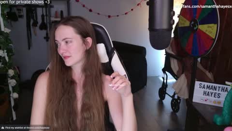 Snapshot of samanthahayesxoxo chatting on 02.13.25 The Real Samantha Hayes haha online show from 02.13.25