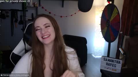 Snapshot of samanthahayesxoxo chatting on 02.20.25 The Real Samantha Hayes haha online show from 02.20.25