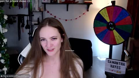 Snapshot of samanthahayesxoxo chatting on 02.20.25 The Real Samantha Hayes haha online show from 02.20.25