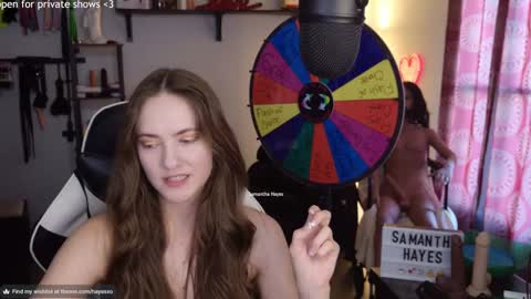 Snapshot of samanthahayesxoxo chatting on 02.24.25 The Real Samantha Hayes haha online show from 02.24.25